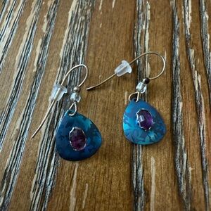 Vintage hand signed Holly Yashi earrings